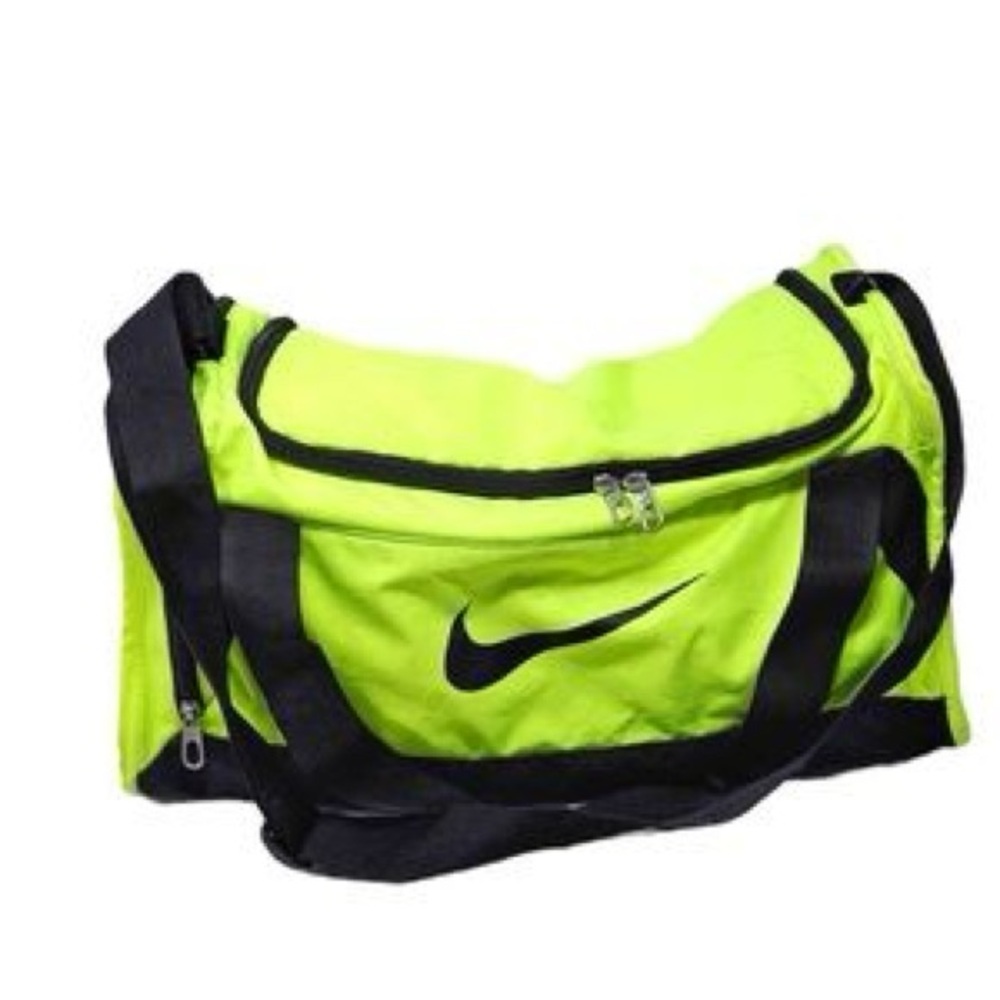 Nike Men's Duffel Bag in Neon Green and Black